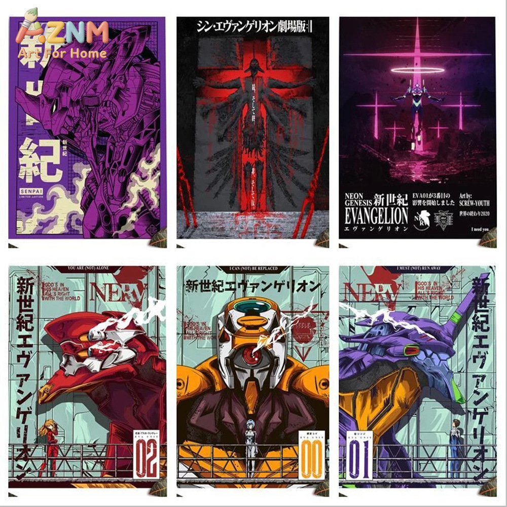 Model Kit Eva 00 - AZNM Neon Genesis Evangelion ภาพพิมพ์บนผ้าใบติดผนัง, EVA