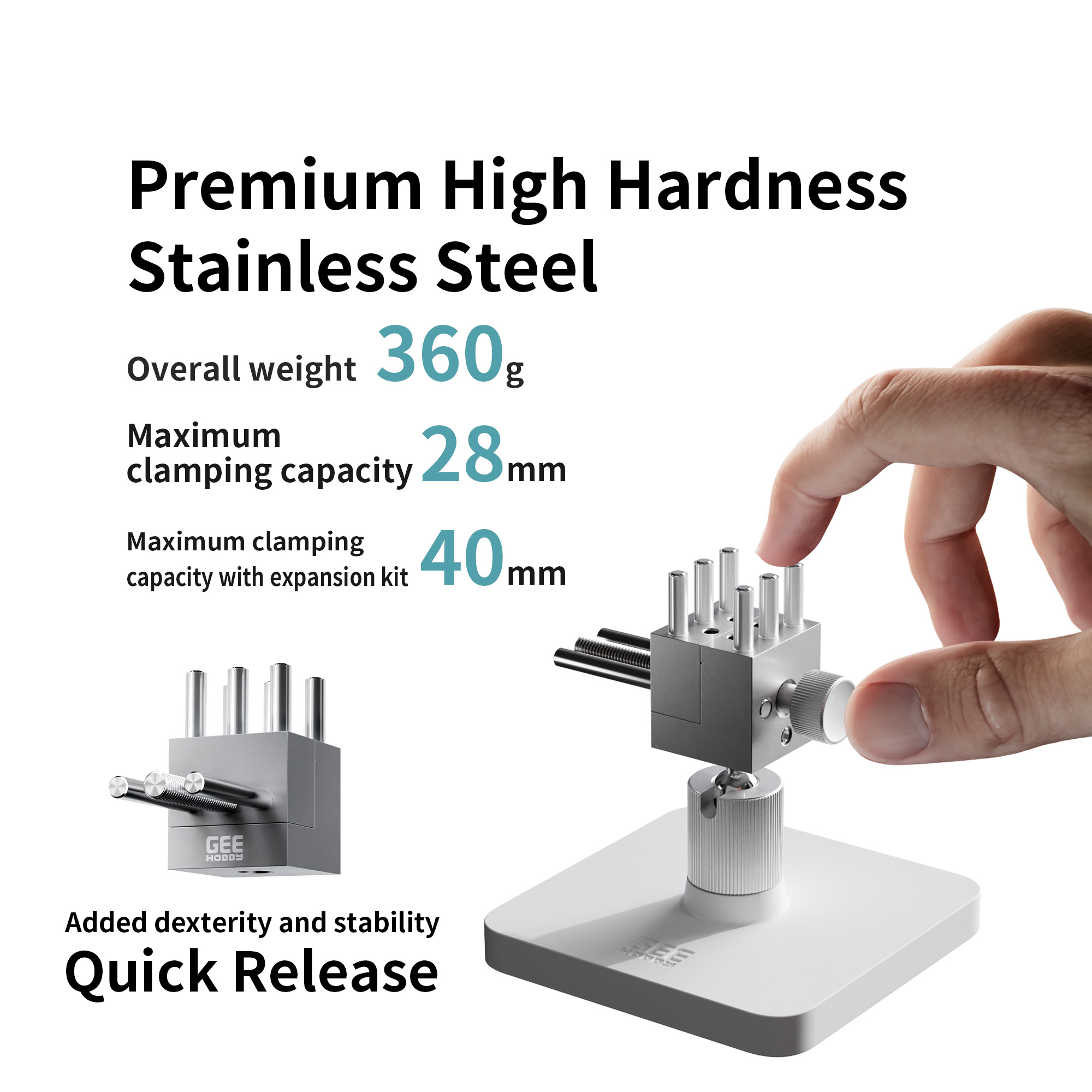 Model Kit Vise - คีมจับชิ้นงาน Geehobby สแตนเลสสตีล รุ่น GH-TV 360g