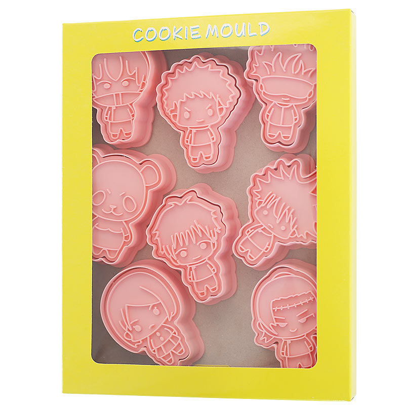 Model Kit Cutter - แม่พิมพ์คุกกี้ลายตัวละครอนิเมะจูจุตสึไคเซ็น ริโยเม็น ซุคุนะ 8 ชิ้น สำหรับตัดขนม
