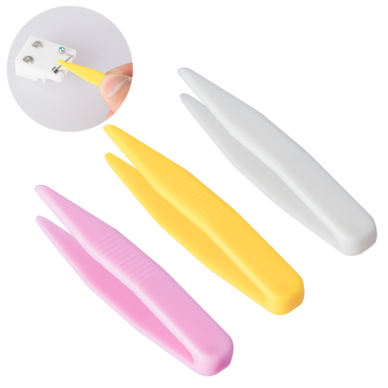 Model Kit Tweezers - 10pcs ลูกปัดพลาสติก Tweezer สําหรับชุดอาคารปริศนาเด็กของเล่นเด็ก CLAMP คลิปคีมอุปกรณ์เสริมเครื่องมือ