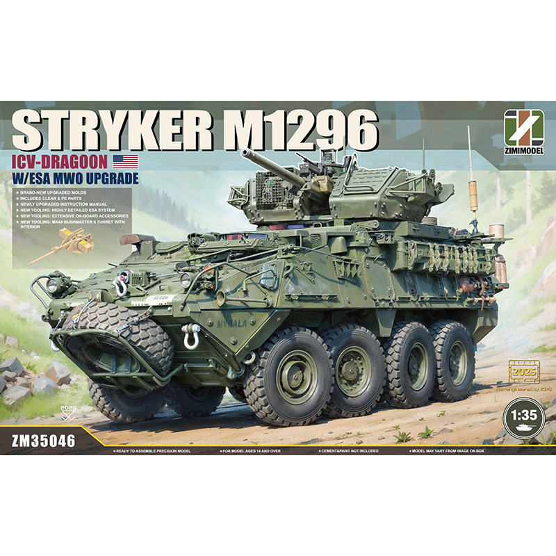 Model Kit History - ชุดประกอบโมเดลรถถังพลาสติก ZIMI รุ่น 35046 M1296 ICV