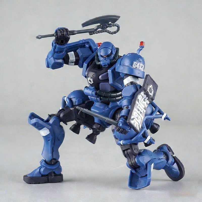 Model Kit Zaku - Gquuuuuux ตำรวจทหารซากุ เอชจี 1/144 ชุดประกอบโมเดลแอ็คชั่นฟิกเกอร์ของเล่นตัวต่อสะสมเดสก์ท็อปเครื่องประดับตุ๊กตาของขวัญ