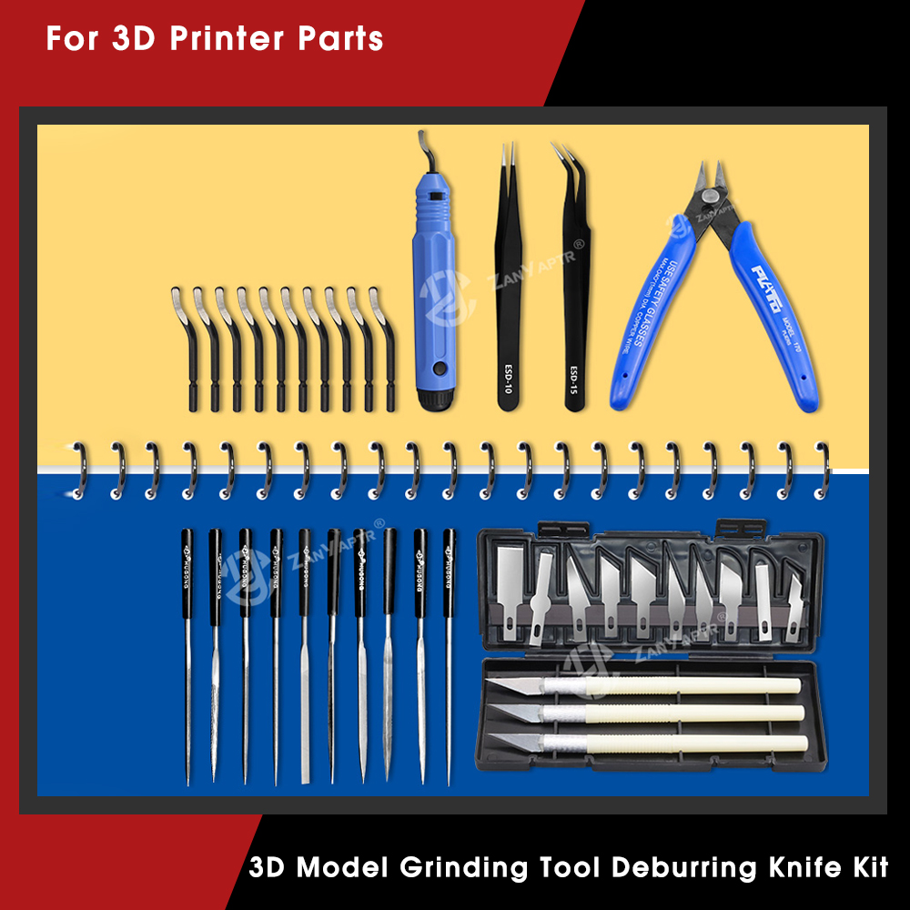 Model Kit Cutter - 3D ชุดเครื่องมือขัดมีดแกะสลักชุดเครื่องมือแกะสลัก DIY เครื่องตัดแฟ้ม Scraper ตัดเครื่องมือ