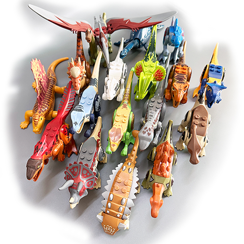 Model Kit Jurassic Park - ชุดตัวต่อไดโนเสาร์จูราสสิค ของเล่นตัวต่อไดโนเสาร์ขนาดเล็ก ของเล่นเสริมพัฒนาการสำหรับเด็กชายและเด็กหญิง ของขวัญวันเกิดสำหรับเด็ก