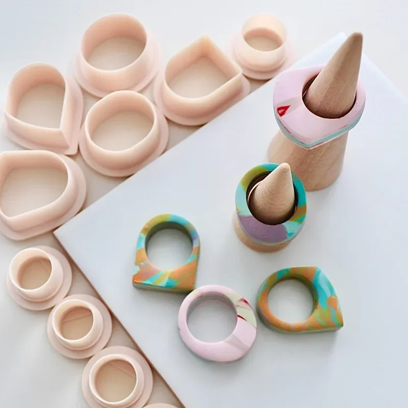 Model Kit Cutter - แหวนเครื่องตัดดินโพลิเมอร์ชุดบุคลิกลักษณะเรขาคณิตตัดแม่พิมพ์ DIY การสร้างแบบจําลองความคิดสร้างสรรค์แหวนทําตัดเครื่องปั้นดินเผาเครื่องมือ