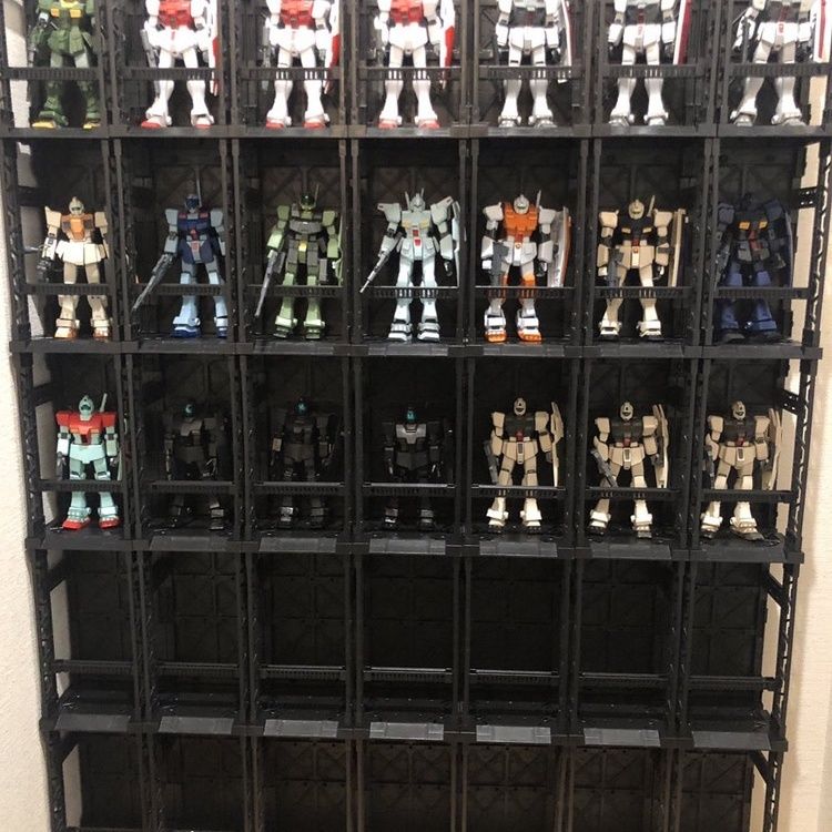 Bandai Model Gundam Hg - ขาตั้งโชว์โมเดลกันดั้ม GN/AW/RG/1/144 พร้อมชั้นวางเก็บของตกแต่งฐานวางโมเดลกันดั้มสำหรับจัดแสดง
