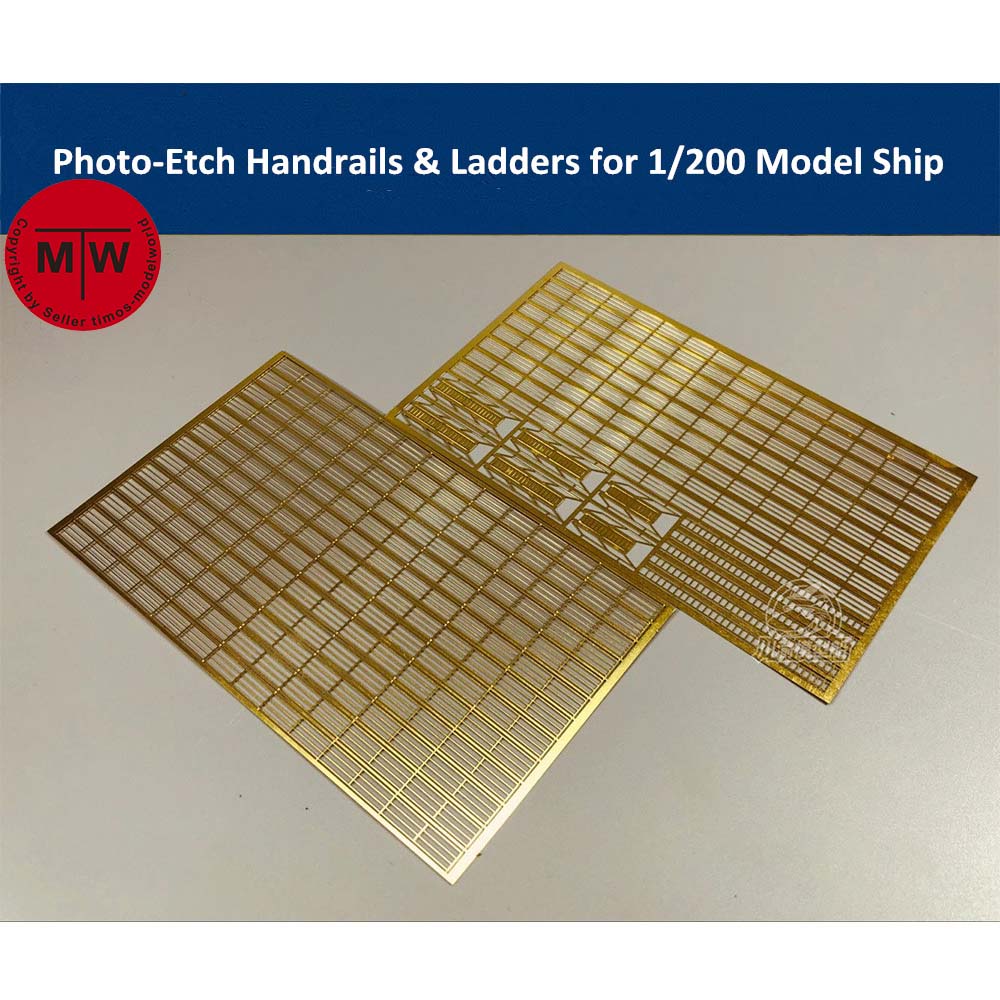 Photo Etch Brass - Photo-Etched PE Handrail & บันไดสำหรับ1/200รุ่นเรือชุดCYE010(2ชิ้น/เซ็ต)