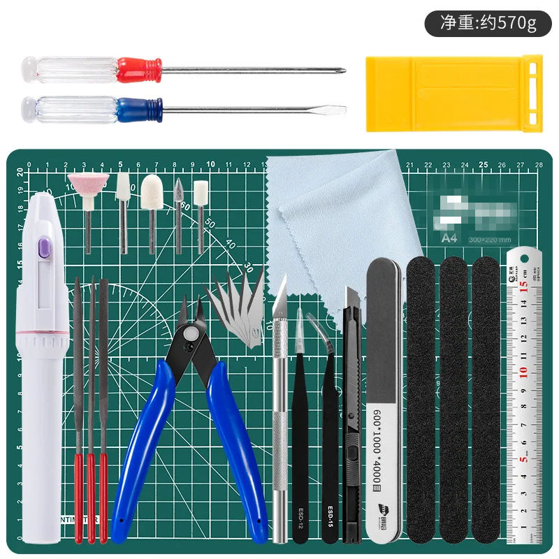 Model Kit Tweezers - ชุดเครื่องมือประกอบโมเดลกันพลา คีมตัด ที่ตัดพลาสติก ที่รองตัด แหนบ เครื่องขัด