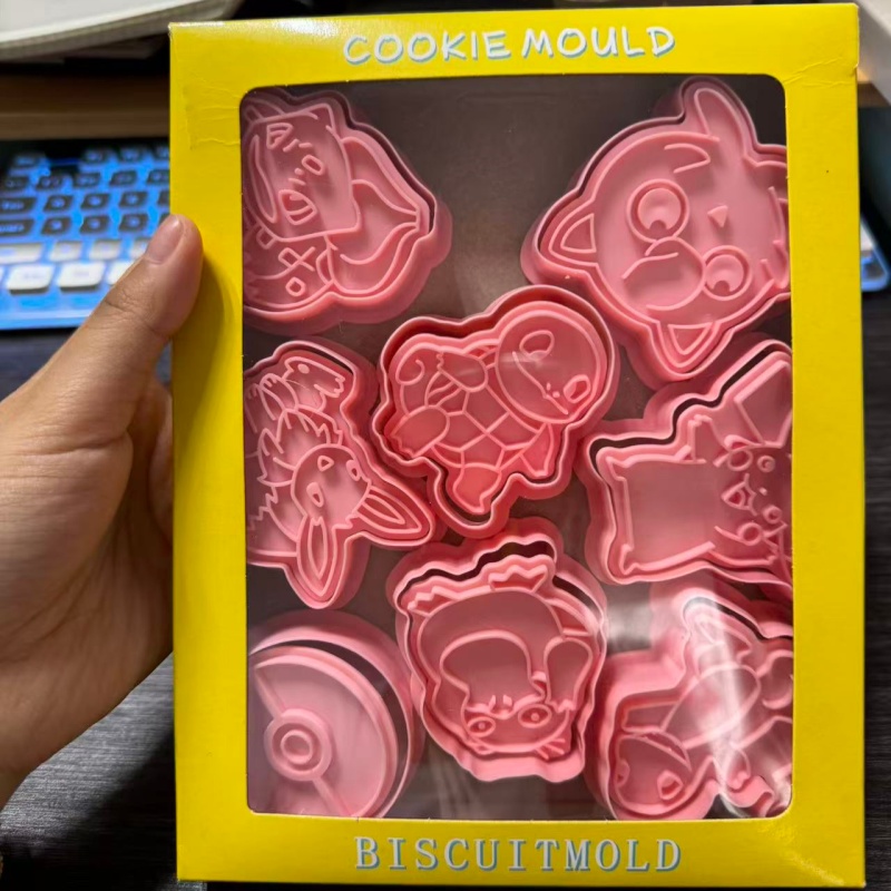 Model Kit Cutter - ชุดตัวตัดคุกกี้โปเกมอน 6 ชิ้น/ชุด แบบการ์ตูน สำหรับทำขนม DIY