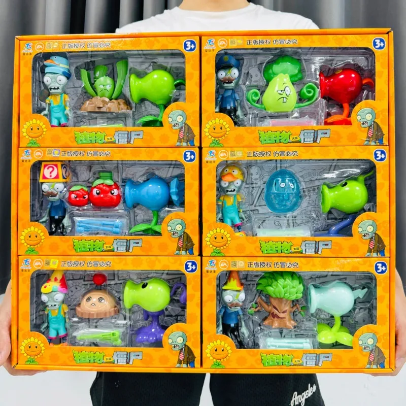 Model Kit Vs Figure - ชุดฟิกเกอร์การ์ตูนและเกม Plants Vs. Zombies ยอดนิยม ครบชุด