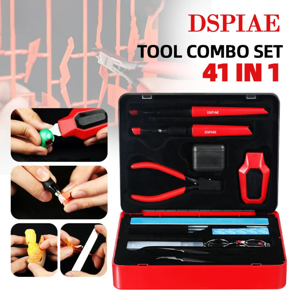 Model Kit Tweezers - DSPIAE TC-S01 ชุดเครื่องมือประกอบสำหรับกันพลา สเกลโมเดล ชุด DIY