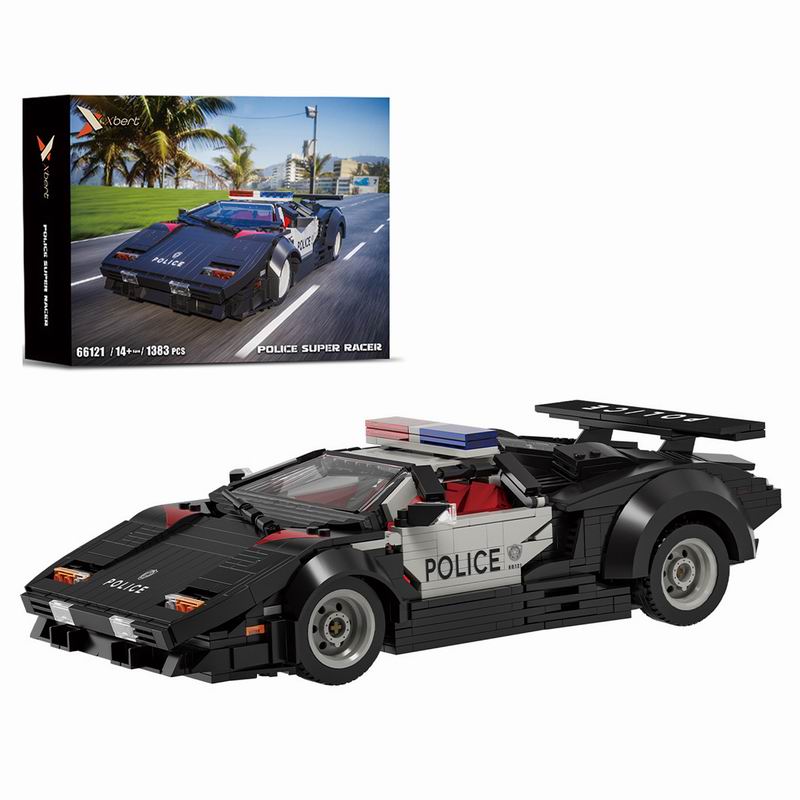 Model Kit Jurassic Park - รถสปอร์ตตำรวจเมือง 66121 รุ่น 1383 ชิ้น ชุดตัวต่อบล็อก