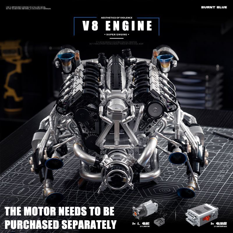 ชุดตัวต่อเครื่องยนต์ MOC Super - Model Kit V8 Engine บทวิจารณ์และราคา