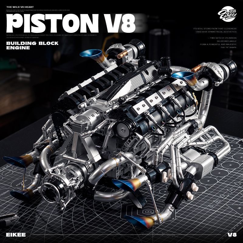 ชุดตัวต่อเครื่องยนต์ MOC Super - Model Kit V8 Engine บทวิจารณ์และราคา
