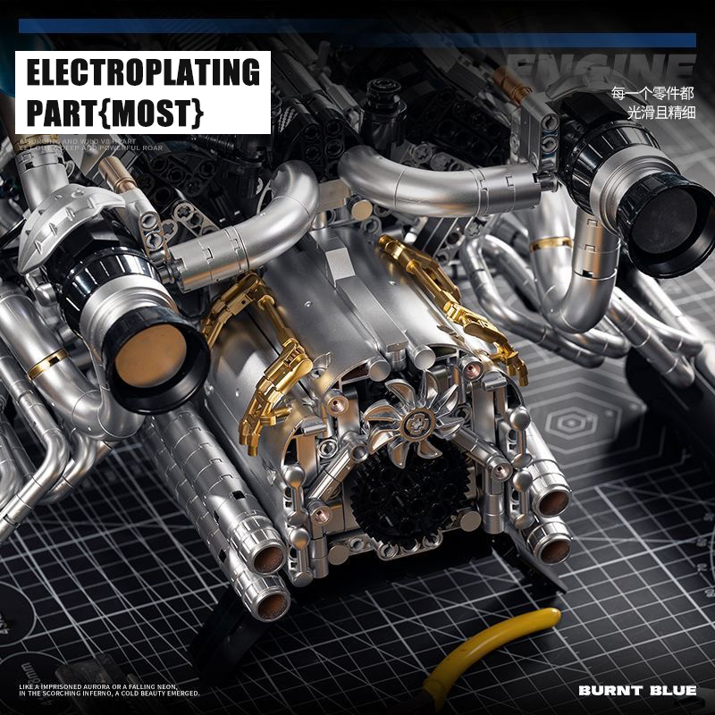 ชุดตัวต่อเครื่องยนต์ MOC Super - Model Kit V8 Engine บทวิจารณ์และราคา