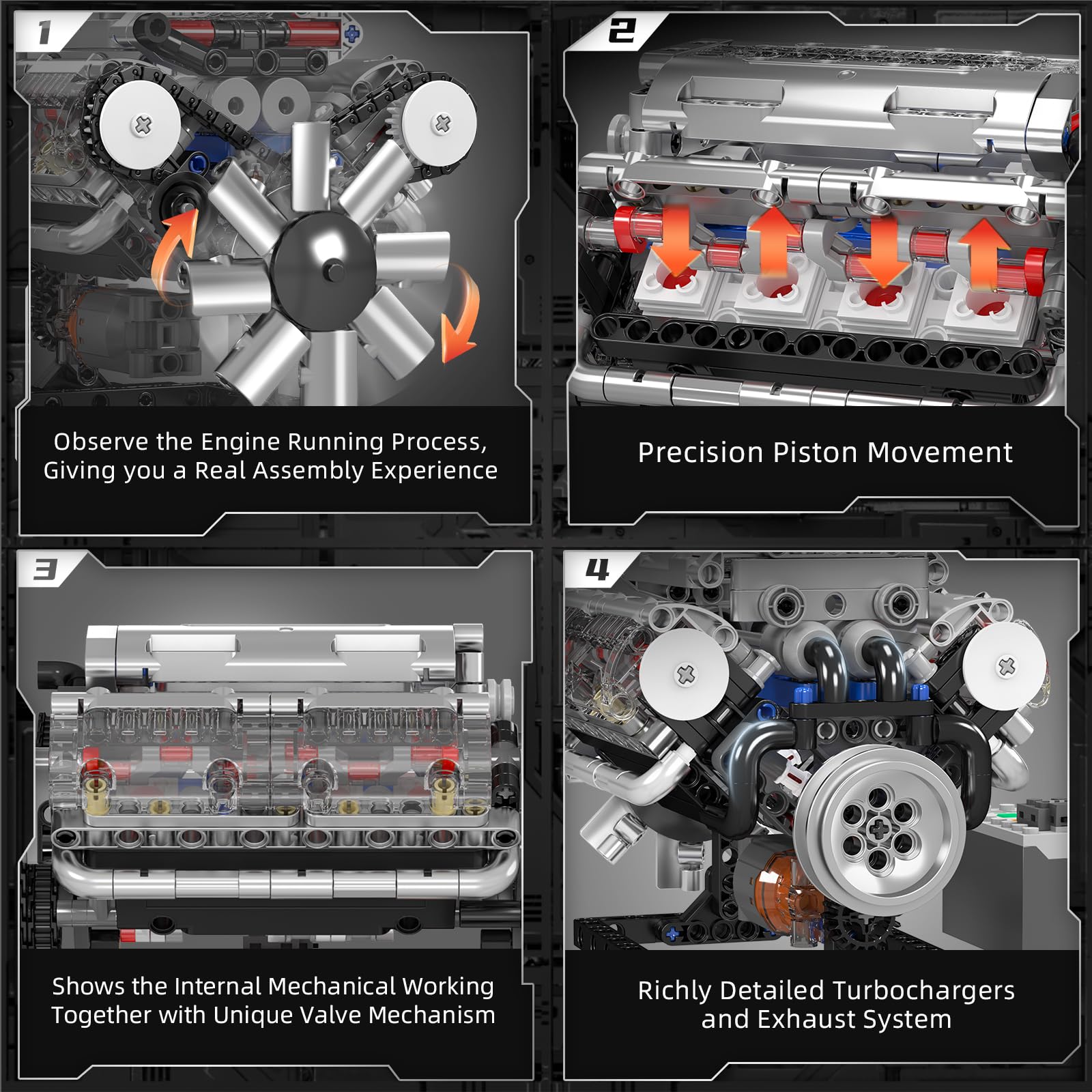 ตัวต่อ Mould King 10088 ชุดประ - Model Kit V8 Engine บทวิจารณ์และราคา