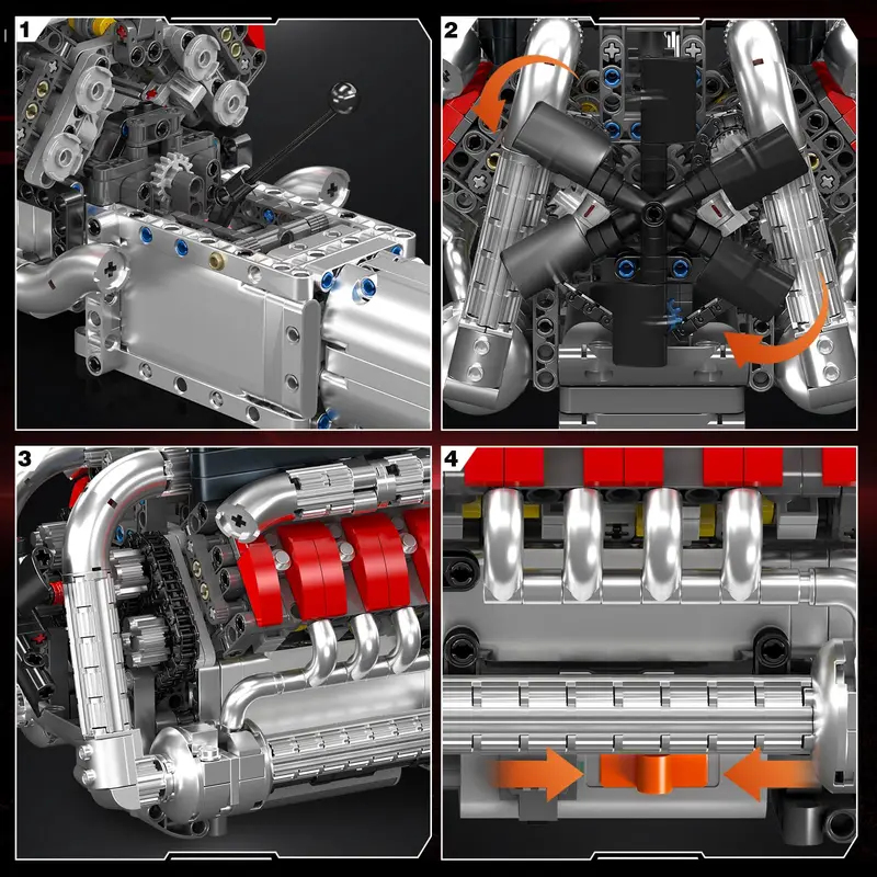 Mould King 10203 ชุดประกอบเครื - Model Kit V8 Engine บทวิจารณ์และราคา