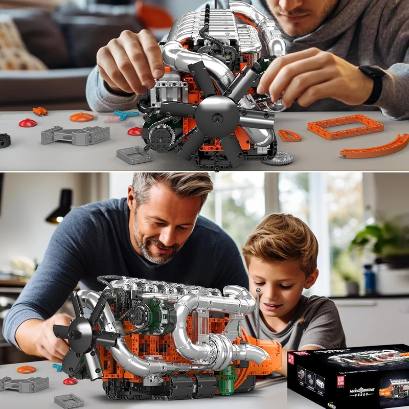ชุดตัวต่อโมเดลเครื่องยนต์รถบรร - Model Kit V8 Engine บทวิจารณ์และราคา