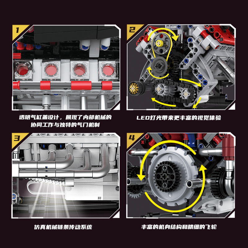 ชุดบล็อกประกอบ K96207 F40LM รุ - Model Kit V8 Engine บทวิจารณ์และราคา